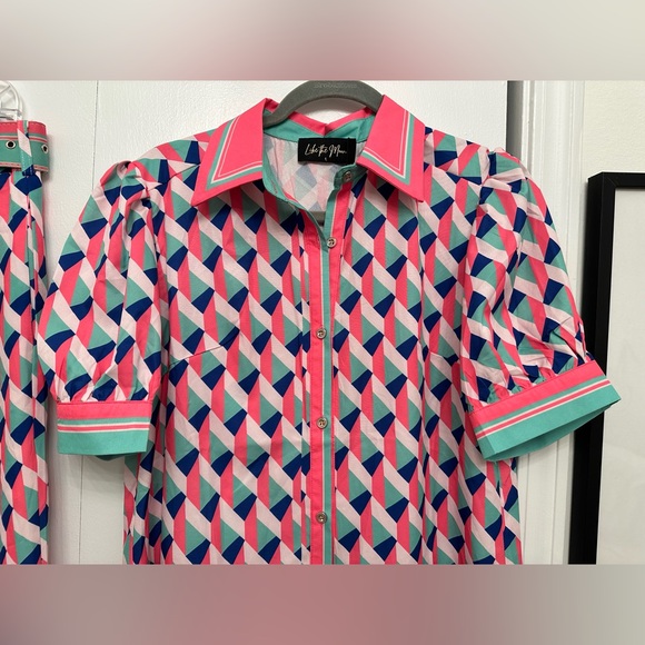 Fund colorful 2 Piece Pants and Button Down Shirt - Picture 8 of 8